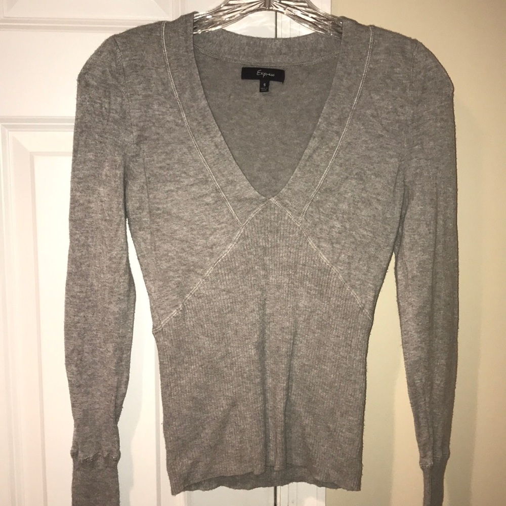 Express gray sweater